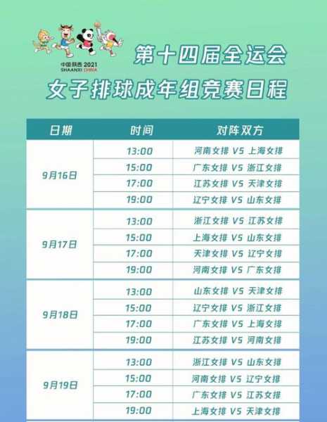 2017年全运会女排决赛_2017年全运会女排21岁以下组预赛