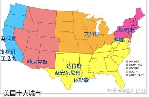 美国十大城市_美国十大城市地图