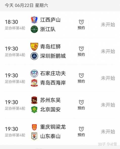 中国足协杯2020赛程直播，中国足协杯今日赛程