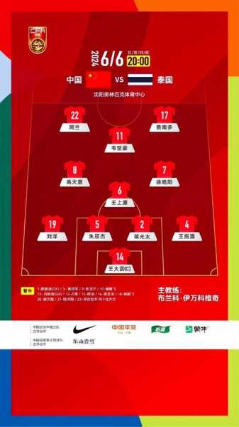 中国足球国家队比赛赛程表，中国足球国家队比赛赛程表最新