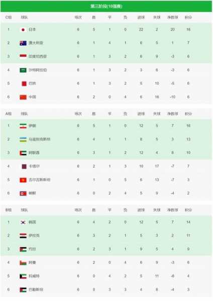 2018年世界杯中国队，2018年世界杯中国队预选赛成绩