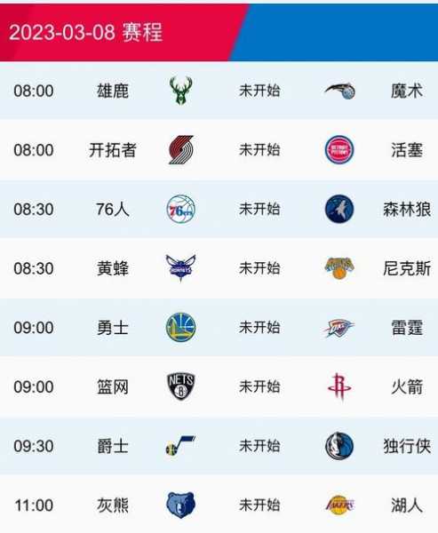 nba灰熊队赛程，nba灰熊赛程表