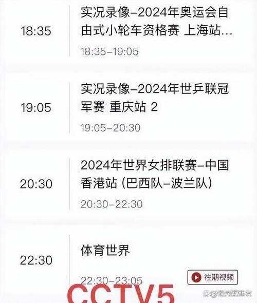 中央5 体育直播节目表，中央5+体育直播观看