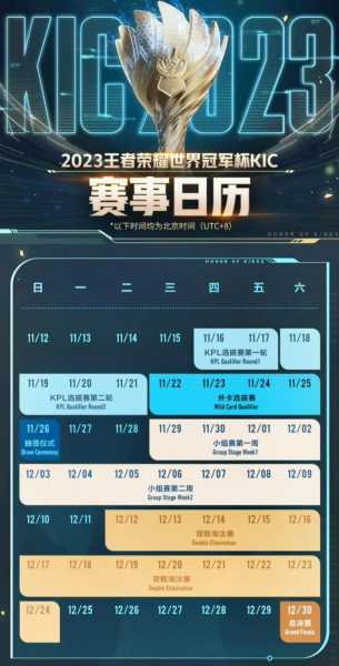 王者荣耀世界冠军杯赛程，王者荣耀世界冠军杯赛程2023