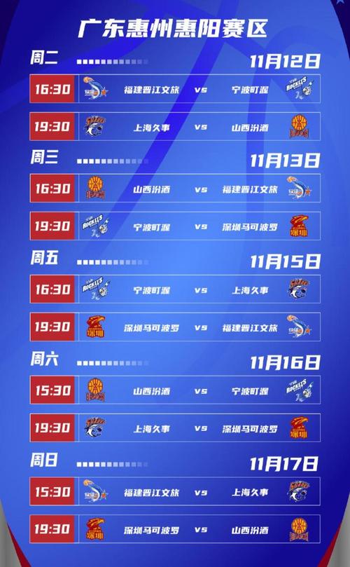 2021年cba联赛赛程表，2021年cba赛季比赛时间