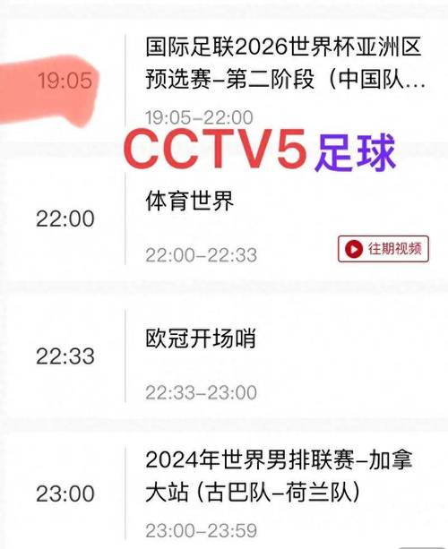 cctv5风云足球直播，cctv风云足球体育节目表预告