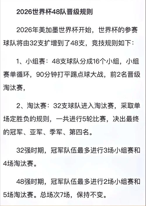世界杯扩军48队赛制，世界杯48队晋级规则