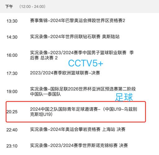 中央风云足球节目表，央视五套、央视风云足球频道