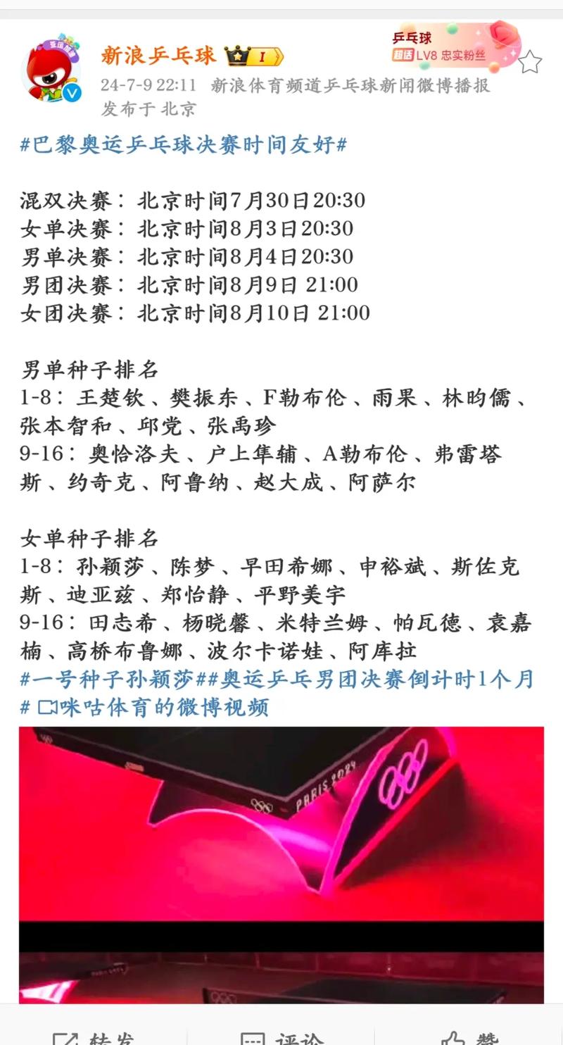 乒乓球混双决赛时间，乒乓球混双决赛时间是几点