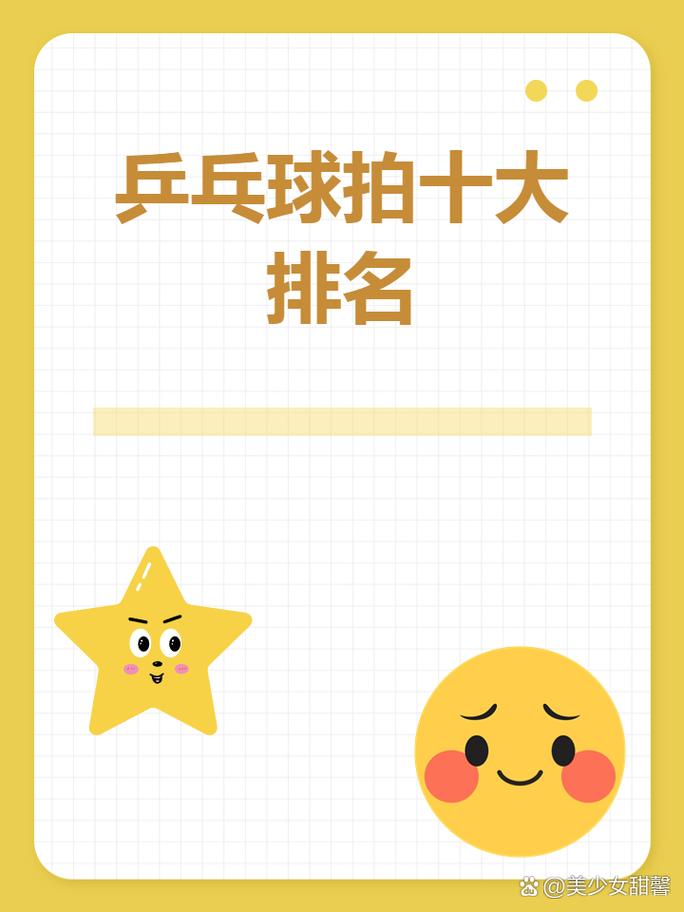 十大乒乓球拍排名，十大乒乓球拍排名及其价格