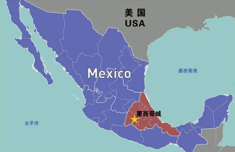 墨西哥地图世界地图，墨西哥地图中文版高清