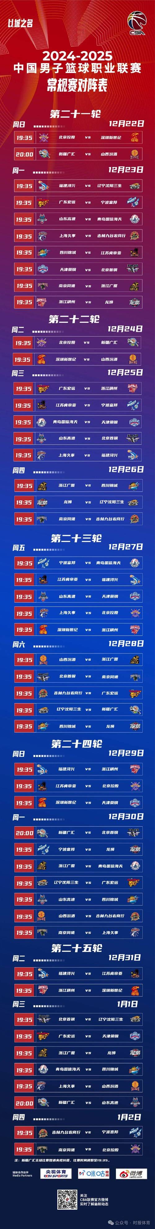 山东男篮赛程时间表2021，cba山东男篮赛程时间表