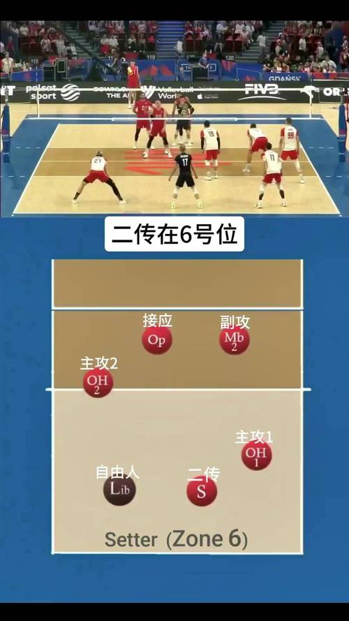 排球比赛站位示意图，排球比赛的站位图