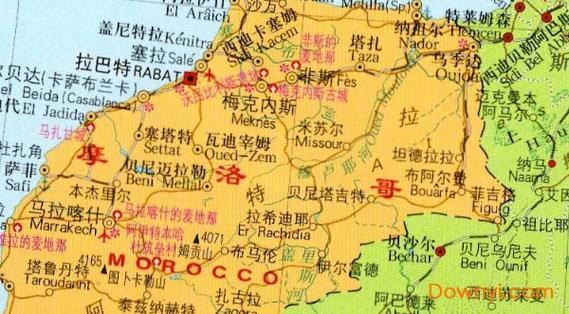 摩洛哥地图中文版，摩洛哥地图中文版下载