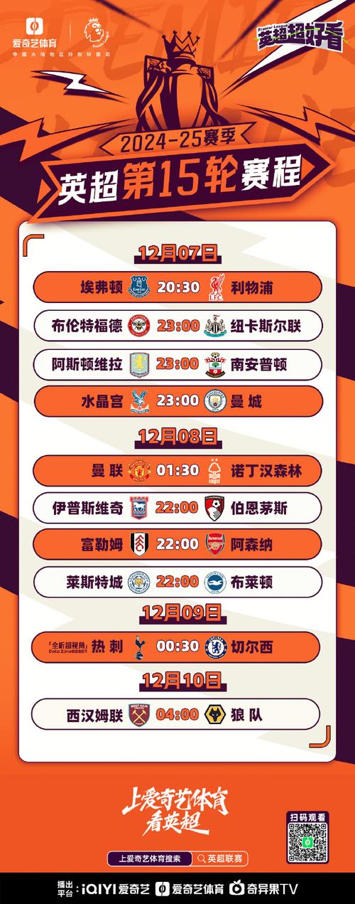 英超赛程公布，英超赛程表时间