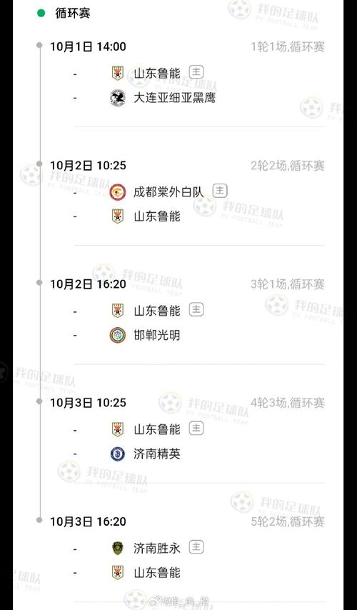 鲁能泰山队比赛直播，鲁能泰山队赛程
